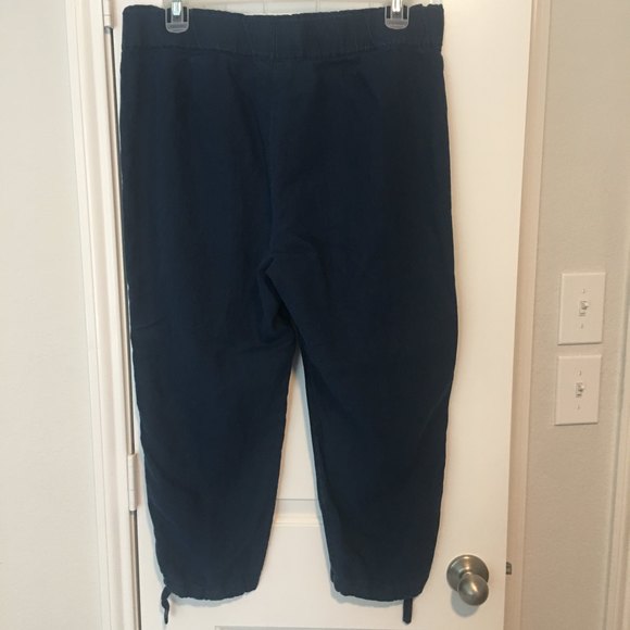 Pure Jill linen cropped pant, sz L - Picture 7 of 10